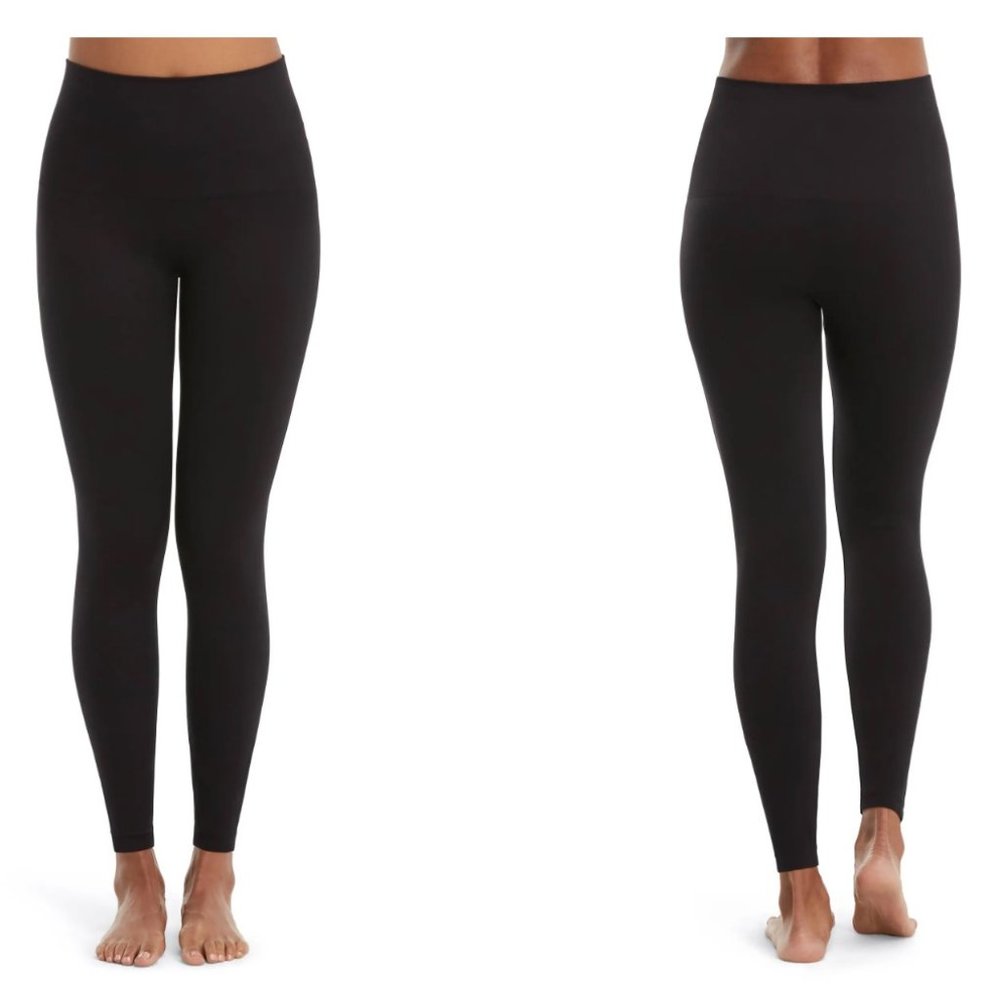 SPANX seamless black leggings XL